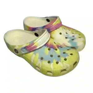Crocs Unisex-Adult Classic Tie Dye Clogs, Pastel Tie Dye Slingback 7 Women/5 Men